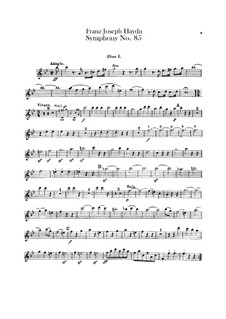 Симфония No.85 си-бемоль мажор 'Королева', Hob.I/85: Партии гобоев by Йозеф Гайдн
