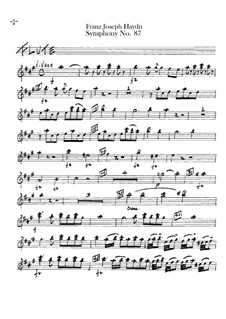 Симфония No.87 ля мажор, Hob.I/87: Партия флейты by Йозеф Гайдн