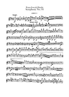 Симфония No.93 ре мажор, Hob.I/93: Партии первого и второго гобоев by Йозеф Гайдн