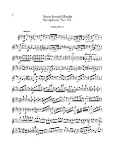 Симфония No.93 ре мажор, Hob.I/93: Партия первой скрипки by Йозеф Гайдн