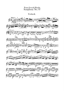 Симфония No.97 до мажор, Hob.I/97: Партия первой скрипки by Йозеф Гайдн