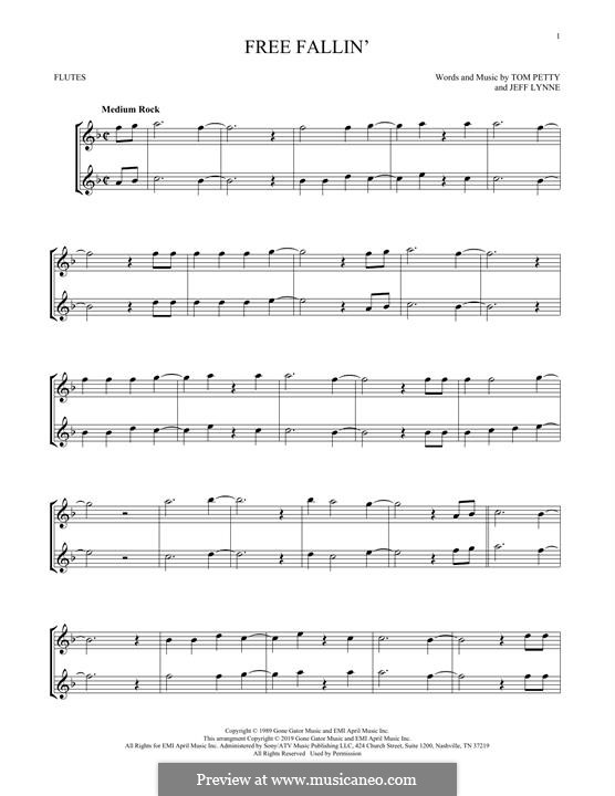 Free Fallin': Для двух флейт by Jeff Lynne