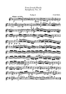 Симфония No.44 ми минор 'Траурная', Hob.I/44: Скрипка I by Йозеф Гайдн