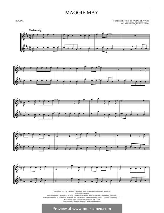 Maggie May: Для двух скрипок by Martin Quittenton, Rod Stewart