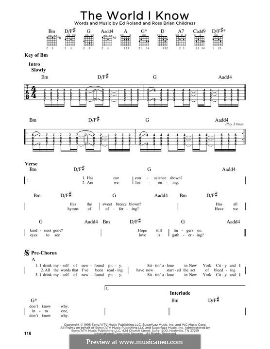 The World I Know (Collective Soul): Для гитары by Ed Roland, Ross Brian Childress