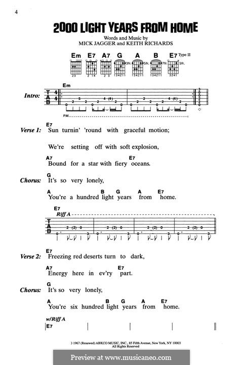 2000 Light Years From Home (The Rolling Stones): 2000 Light Years From Home (The Rolling Stones) by Keith Richards, Mick Jagger