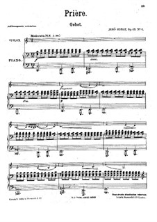 Десять пьес для скрипки и фортепиано, Op.49: No.4 Молитва by Ене Хубаи