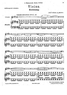 Десять пьес для скрипки и фортепиано, Op.49: No.6 Vision by Ене Хубаи