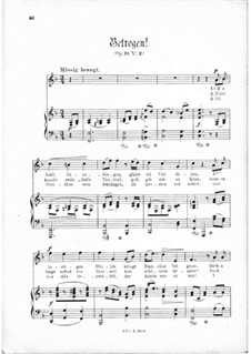 Betrogen, Op.19 No.2: Betrogen by Томас Кошат