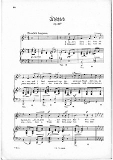 Abschied, Op.33b: Abschied by Томас Кошат