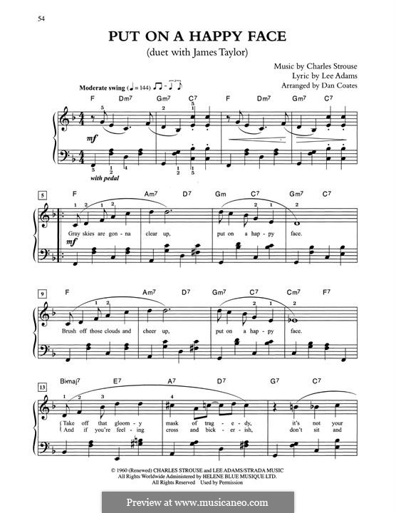 Put on a Happy Face: Для фортепиано (легкий уровень) by Charles Strouse