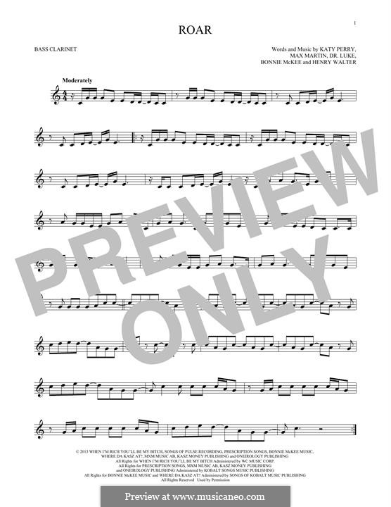 Instrumental version: Bass clarinet by Bonnie McKee, Katy Perry, Lukas Gottwald, Max Martin, Henry Russell Walter