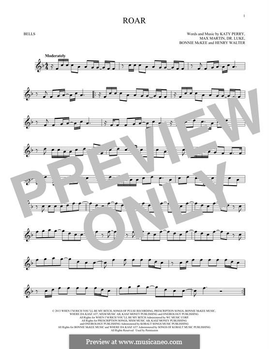 Instrumental version: For glockenspiel by Bonnie McKee, Katy Perry, Lukas Gottwald, Max Martin, Henry Russell Walter
