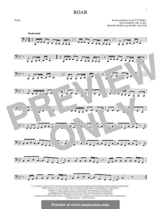 Instrumental version: For tuba by Bonnie McKee, Katy Perry, Lukas Gottwald, Max Martin, Henry Russell Walter