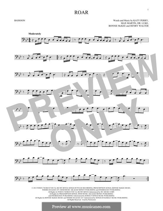 Instrumental version: For bassoon by Bonnie McKee, Katy Perry, Lukas Gottwald, Max Martin, Henry Russell Walter