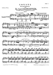 Соната для фортепиано No.24, Op.78: Для одного исполнителя by Людвиг ван Бетховен