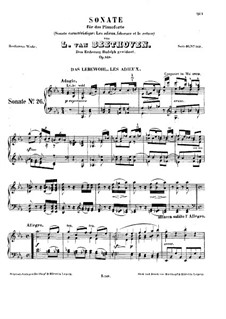 Соната для фортепиано No.26 'Прощальная', Op.81: Для одного исполнителя by Людвиг ван Бетховен