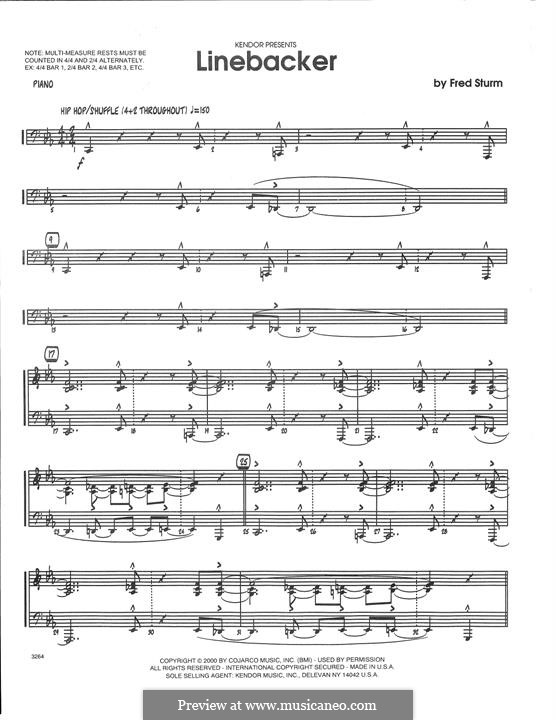 Linebacker: Партия фортепиано by Fred Sturm