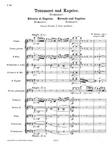Rêverie et Caprice for Violin and Orchestra, H.88 Op.8: Партитура by Гектор Берлиоз