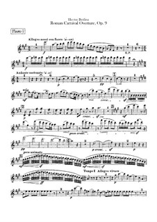 Римский карнавал. Увертюра, H.95 Op.9: Партии флейт by Гектор Берлиоз
