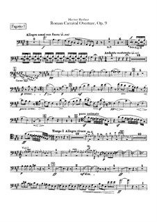 Римский карнавал. Увертюра, H.95 Op.9: Партии фаготов by Гектор Берлиоз