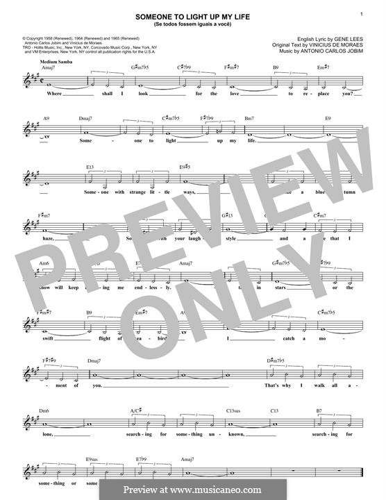 Someone to Light Up My Life (Se Todos Fossem Iguais a Voce): Для клавишного инструмента by Antonio Carlos Jobim
