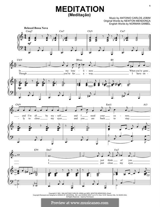 Размышление: For voice and piano (jazz version) by Antonio Carlos Jobim