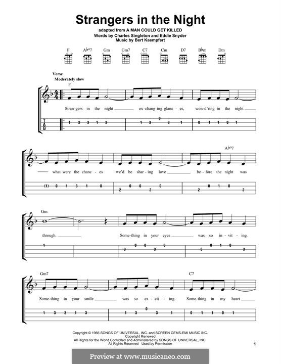 B. Kaempfert: Instrumental version (Strangers in the Night (Frank
