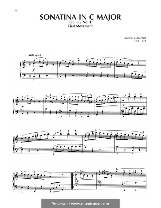 Сонатина No.1: Для фортепиано by Муцио Клементи