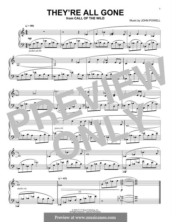 They're All Gone (from The Call Of The Wild): They're All Gone (from The Call Of The Wild) by John Powell