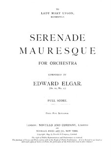 Три характерных пьесы, Op.10: No.2 Мавританская серенада – партитура by Эдуард Элгар