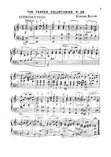 The Vesper Voluntaries, Op.14: Для фортепиано by Эдуард Элгар
