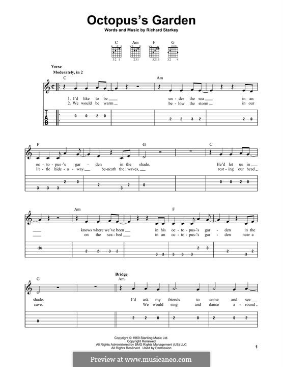Octopus's Garden (The Beatles): Для гитары by Ringo Starr
