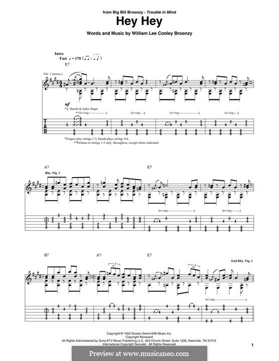 Hey Hey: Для гитары by Big Bill Broonzy