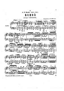 Ариодант, HWV 33: Рондо, для фортепиано by Георг Фридрих Гендель