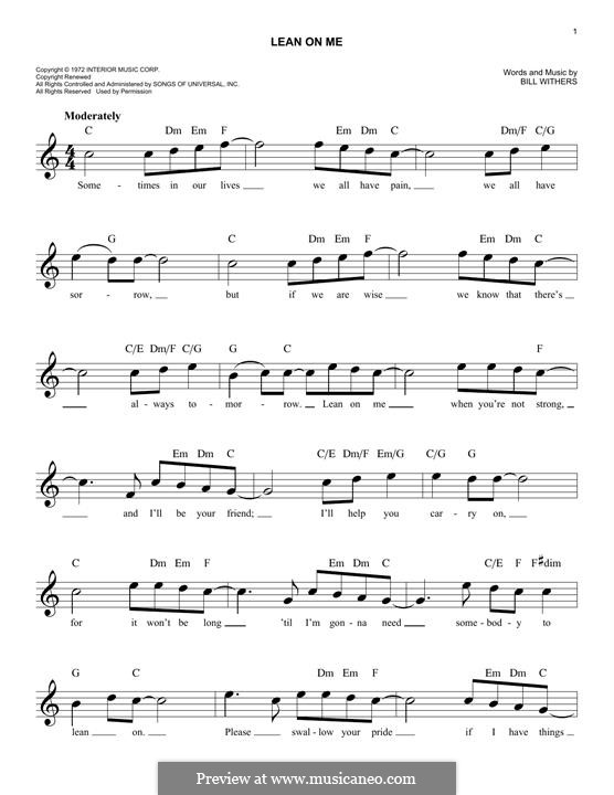 Instrumental version: Для клавишного инструмента by Bill Withers