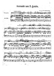 Струнный квартет фа мажор, Hob.III/17 Op.3 No.5: Часть II. Версия для виолончели и фортепиано by Йозеф Гайдн