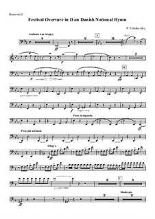 Торжественная увертюра на датский гимн, TH 41 Op.15: Партия II фагота by Петр Чайковский