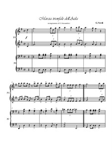 Марш: For piano 4 hands by Джузеппе Верди