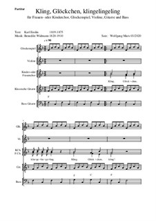 Kling, Glöckchen, klingelingeling: Für Chor und Konzertband by Benedikt Widmann