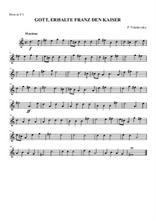 Австрийский национальный гимн, для оркестра, Hob.XXVIa/43: Партия первой валторны by Йозеф Гайдн