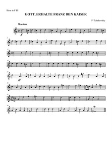 Австрийский национальный гимн, для оркестра, Hob.XXVIa/43: Партия третьей валторны by Йозеф Гайдн