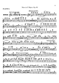 Месса до мажор, Op.86: Партии I-II флейт by Людвиг ван Бетховен