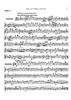 Месса до мажор, Op.86: Партии I и II гобоев by Людвиг ван Бетховен