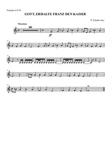 Австрийский национальный гимн, для оркестра, Hob.XXVIa/43: Партия II трубы by Йозеф Гайдн