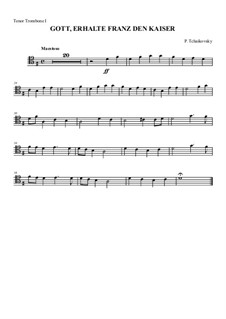 Австрийский национальный гимн, для оркестра, Hob.XXVIa/43: Партия первого тенор-тромбона by Йозеф Гайдн