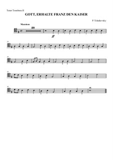 Австрийский национальный гимн, для оркестра, Hob.XXVIa/43: Партия второго тенор-тромбона by Йозеф Гайдн