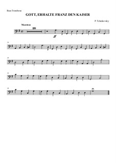 Австрийский национальный гимн, для оркестра, Hob.XXVIa/43: Партия басового тромбона by Йозеф Гайдн