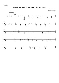 Австрийский национальный гимн, для оркестра, Hob.XXVIa/43: Партия треугольника by Йозеф Гайдн