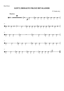 Австрийский национальный гимн, для оркестра, Hob.XXVIa/43: Партия ударных by Йозеф Гайдн